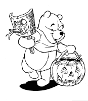 A coloring page of winnie the pooh